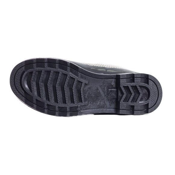 Women's Rainboots, Faux Fur Lined Tall Rubber Rain Boots, RB-1539 Plaid - Picture 4 of 4